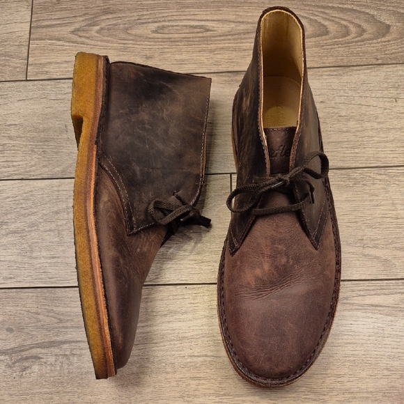 ASTORFLEX Italy Dark Brown Leather Sz 10 Mens Chukka Ankle Boots - Picture 1 of 8